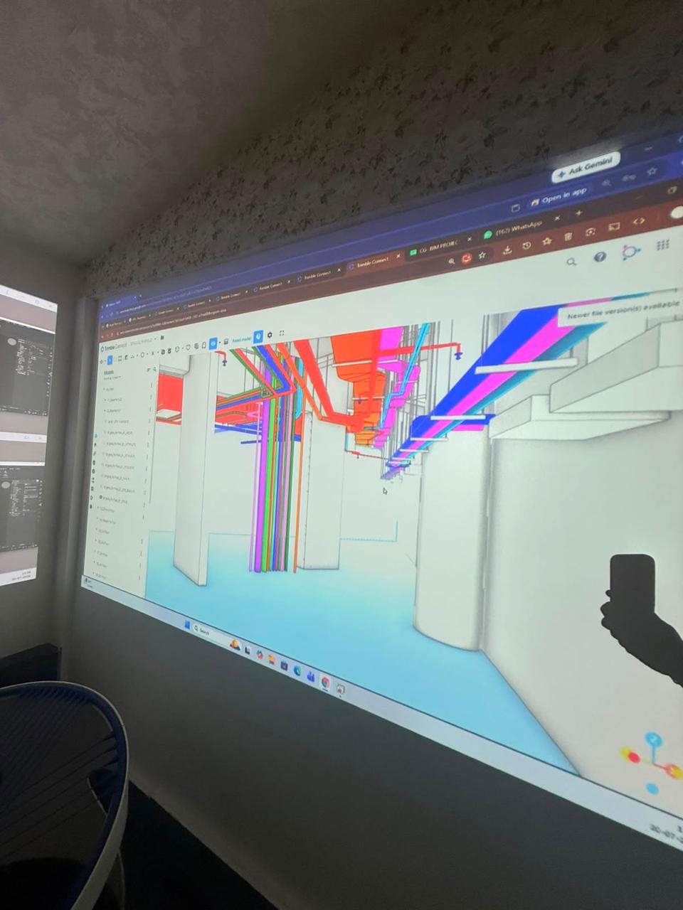 Federated BIM model showing coordinated MEPF systems