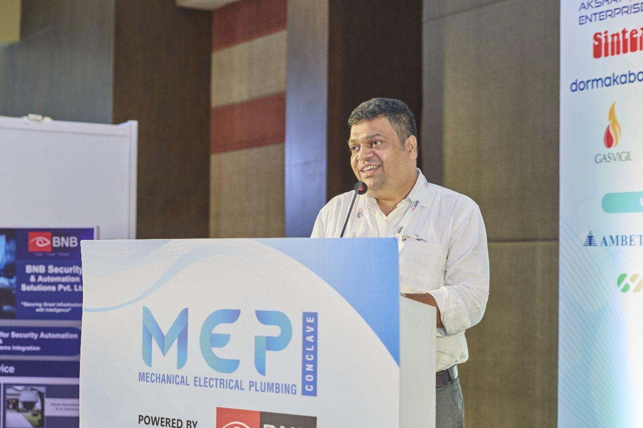 Firoj Jena, CEO of Clancy Global India, speaking at the MEP Conclave