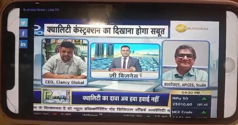 Firoj Jena being interviewed live on Zee Business